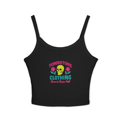 Colorful Skull Women's Spaghetti Strap Tank Top